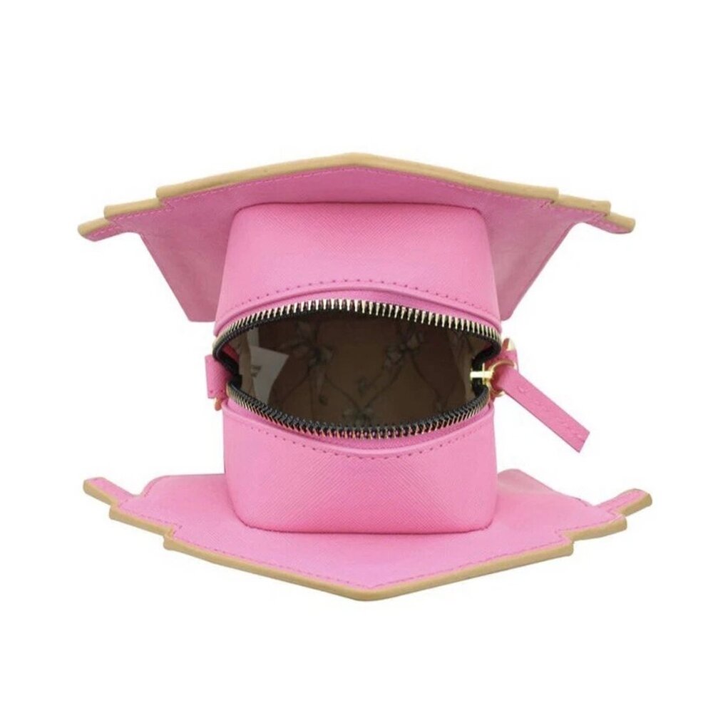 Betsey Johnson Dog Beach House Frenchie pink Crossbody Bag XO BEACH New no tag - Picture 5 of 9